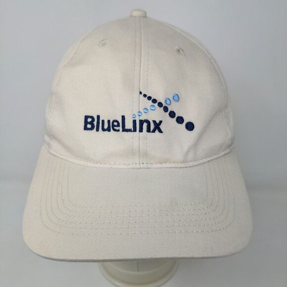 BlueLinx Men's Slideback Hat Tan Adjustable Embroidered Logo Tech - Picture 2 of 7
